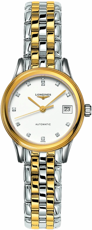 Longines,Flagship 26mm,26mm,Stainless Steel,White,Automatic,Date,40hours,L4,L4.274.3.27.7