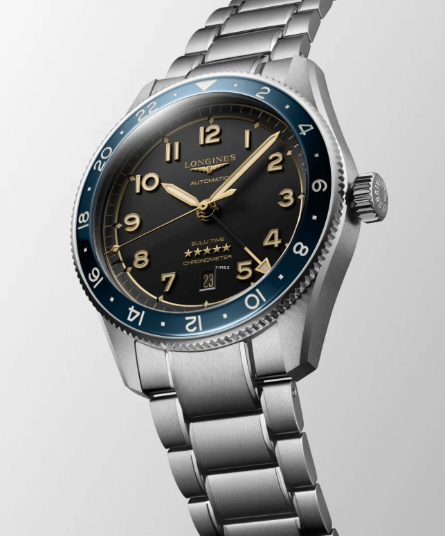 Longines,Spirit 42mm,42mm,Stainless Steel,Ceramic,Black,Automatic,Day,Dule Time,GMT,Anti-magnetic,65hours,In-house Caliber,L3,L3.812.4.60.6