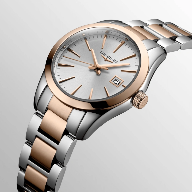Longines,Conquest Classic 29.50mm,29.50mm,Stainless Steel,Silver,Quartz,Date,Jumping Minutes,L2,L2.286.3.72.7