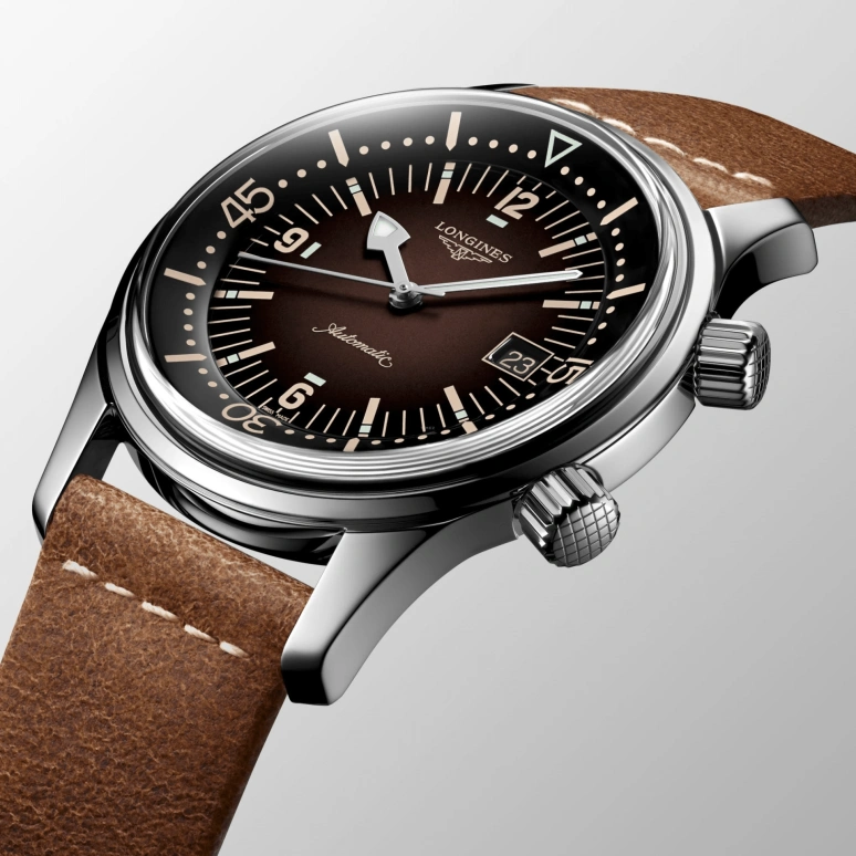 Longines,Heritage Classic 42mm,42mm,Stainless Steel,Brown,Automatic,Date,64hours,L3,L3.774.4.60.2