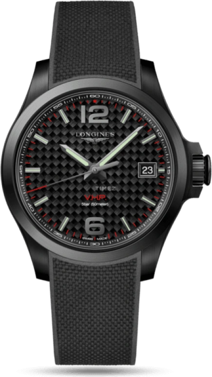 Longines,Conquest V.H.P. 41mm,41mm,Stainless Steel,Black,Quartz,Date,In-house Caliber,L3,L3.716.2.66.9