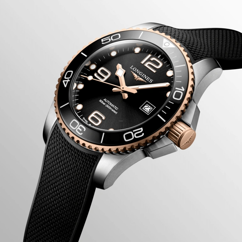 Longines,HydroConquest 43mm,43mm,Ceramic,Stainless Steel,Black,Automatic,Date,64hours,L3,L3.782.3.58.9