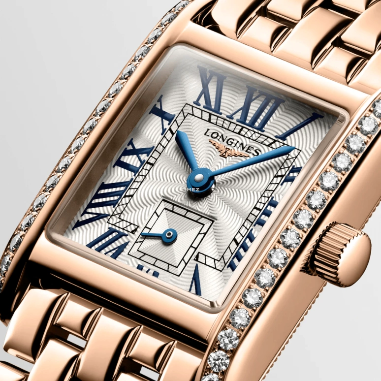 Longines,DolceVita 21.50x29mm,21.50x29mm,Rose Gold,Silver,Quartz,26280hours,In-house Caliber,L5,L5.200.9.71.6