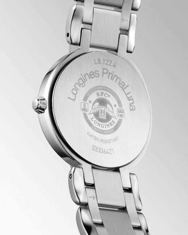 Longines,PrimaLuna 36mm,36mm,Stainless Steel,Silver,Quartz,Day,26280hours,L8,L8.122.4.71.6