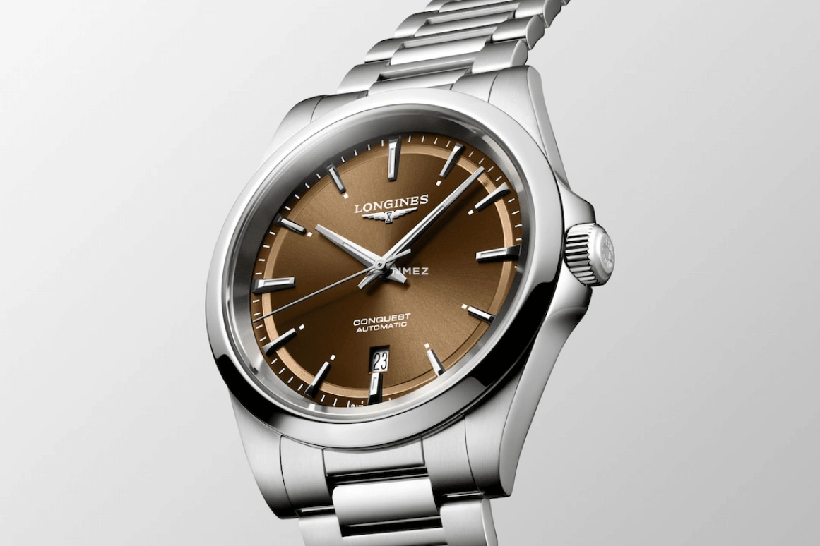 Longines,Conquest 41mm,41mm,Stainless Steel,Brown,Automatic,Day,72hours,L3,L3.830.4.62.6