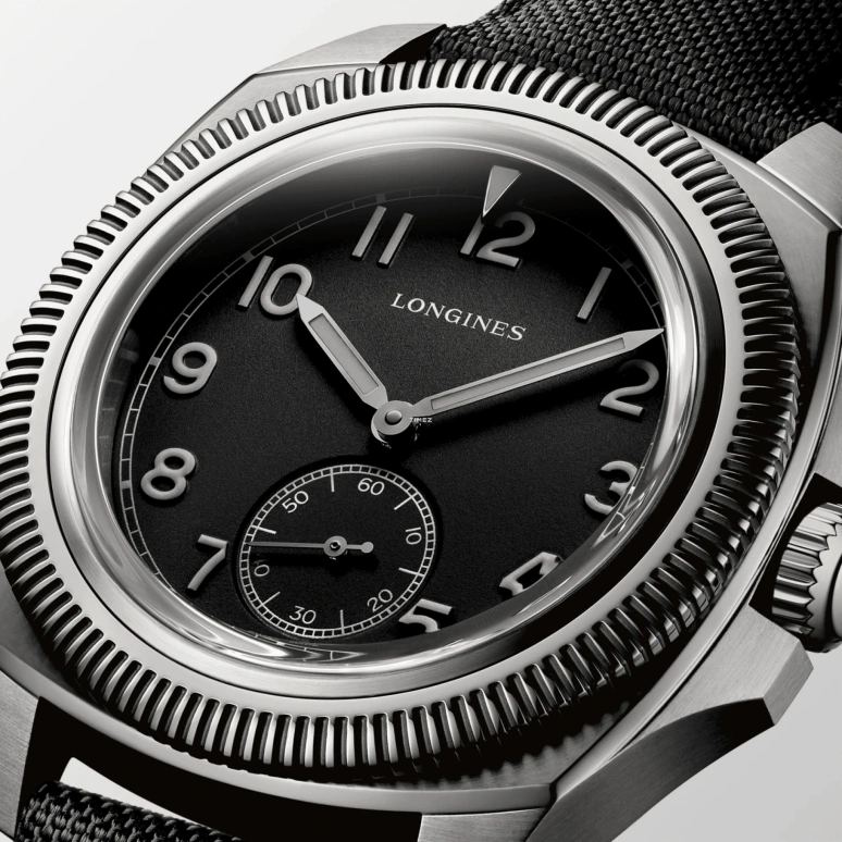 Longines,Heritage Avigation 43mm,43mm,Titanium,Black,Automatic,Anti-magnetic,72hours,L2,L2.838.1.53.2
