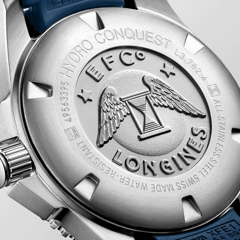 Longines,HydroConquest 43mm,43mm,Stainless Steel,Blue,Automatic,Date,65hours,L3,L3.782.4.96.9