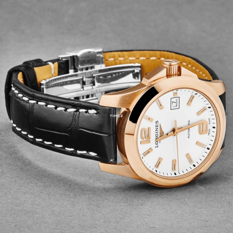 Longines,Conquest 29.50mm,29.50mm,Rose Gold,White,Automatic,Day,40hours,L3,L3.276.8.16.3