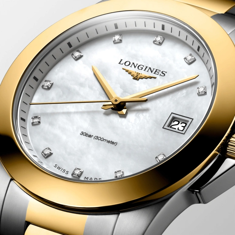 Longines,Conquest 34mm,34mm,Stainless Steel,White,Quartz,Day,26280hours,L3,L3.377.3.87.7