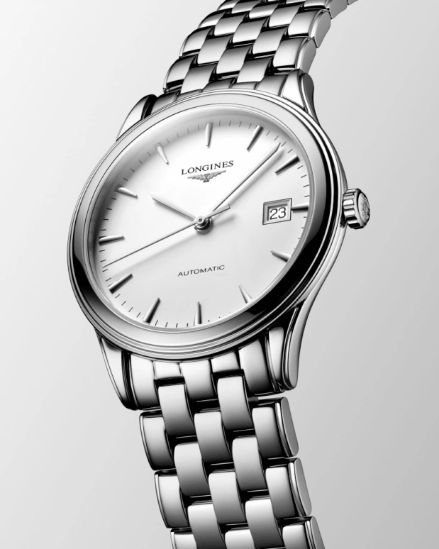 Longines,Flagship 38.50mm,38.50mm,Stainless Steel,White,Automatic,Day,65hours,L4,L4.974.4.12.6
