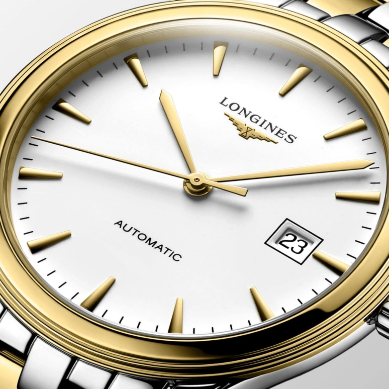 Longines,Flagship 40mm,40mm,Stainless Steel,White,Automatic,Date,64hours,L4,L4.984.3.22.7