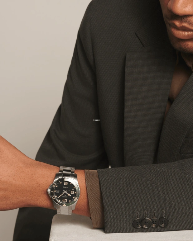 Longines,HydroConquest 41mm,41mm,Stainless Steel,Black,Automatic,Day,72hours,L3,L3.781.4.05.6