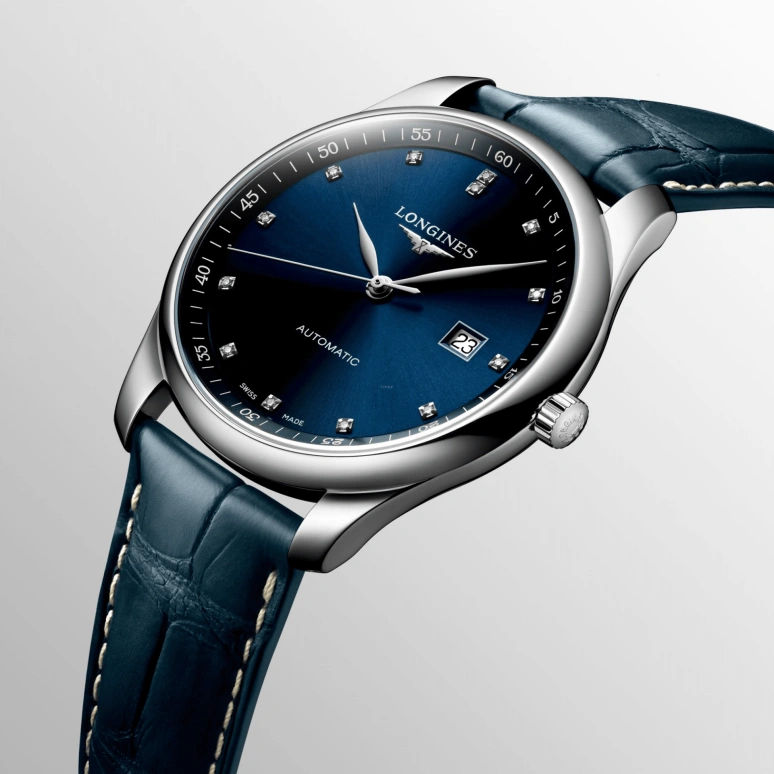 Longines,Master 42mm,42mm,Stainless Steel,Blue,Automatic,Day,64hours,L2,L2.893.4.97.0