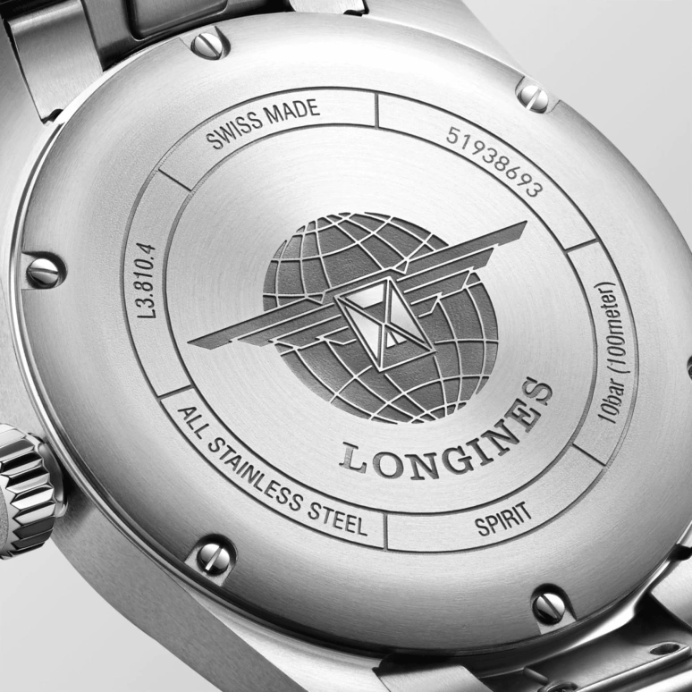 Longines,Spirit 40mm,40mm,Stainless Steel,Green,Automatic,Date,64hours,L3,L3.810.4.03.6