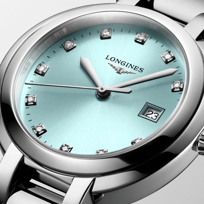 Longines,PrimaLuna 30mm,30mm,Stainless Steel,Ice Blue,Quartz,Day,26280hours,L8,L8.122.4.90.6