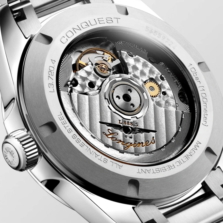 Longines,Conquest 38mm,38mm,Stainless Steel,Green,Automatic,Day,72hours,L3,L3.720.4.02.6