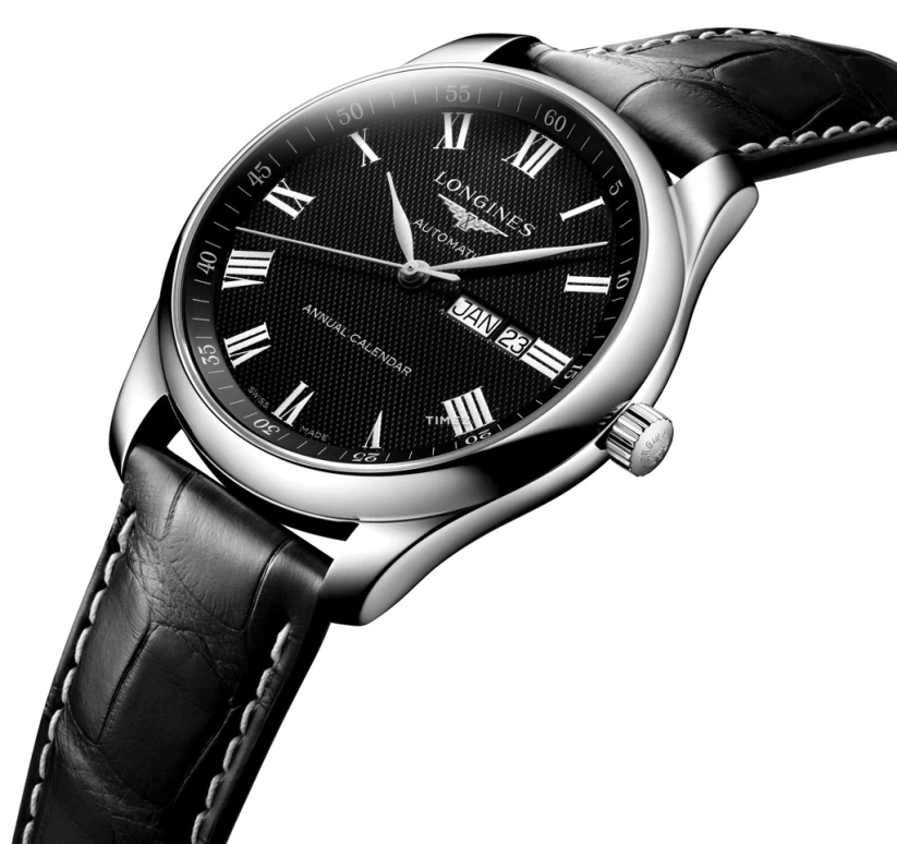 Longines,Master 42mm,42mm,Stainless Steel,Black,Automatic,Annual Calendar,Month,Day,L2,L2.920.4.51.7