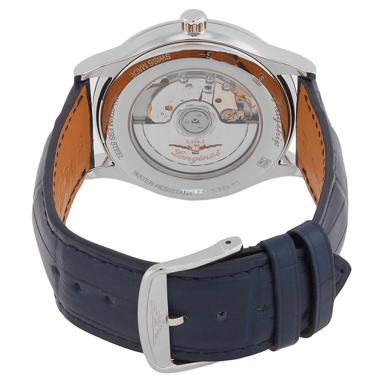 Longines,Flagship 40mm,40mm,Stainless Steel,Blue,Automatic,Day,64hours,L4,L4.984.4.92.2