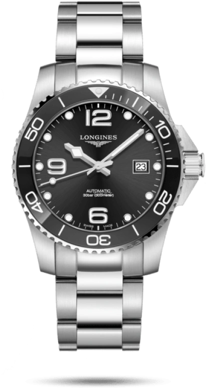 Longines,HydroConquest 41mm,41mm,Stainless Steel,Black,Automatic,Date,65hours,L3,L3.781.4.56.6
