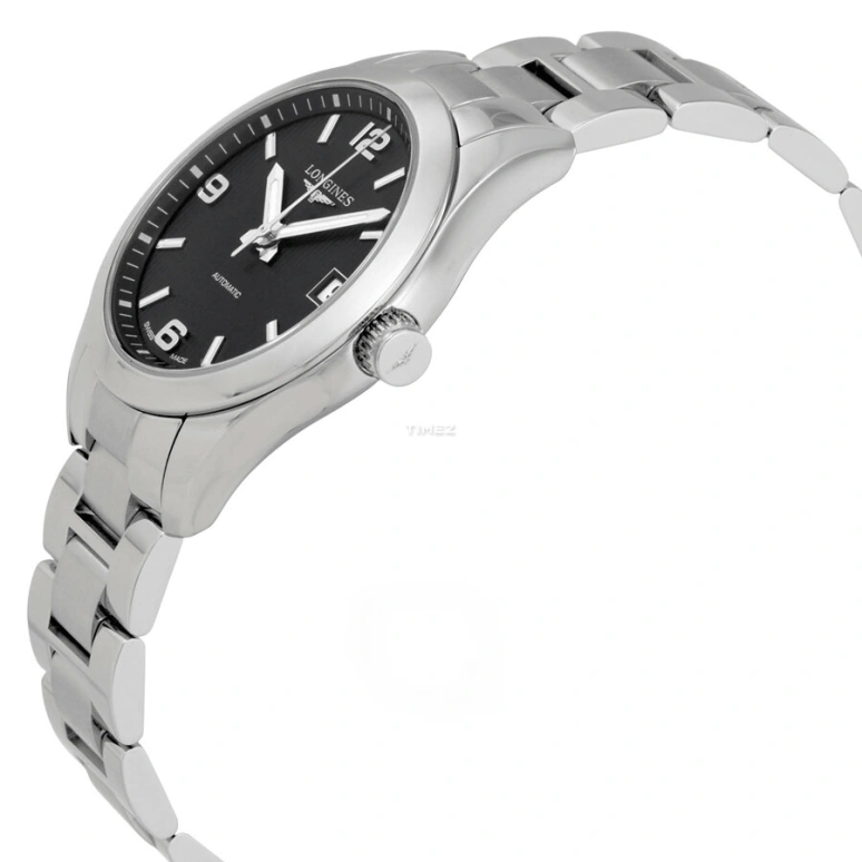 Longines,Conquest Classic 34mm,34mm,Stainless Steel,Black,Automatic,Day,72hours,L2,L2.385.4.56.6