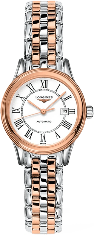 Longines,Flagship 30mm,30mm,Stainless Steel,White,Automatic,Date,40hours,L4,L4.374.3.91.7