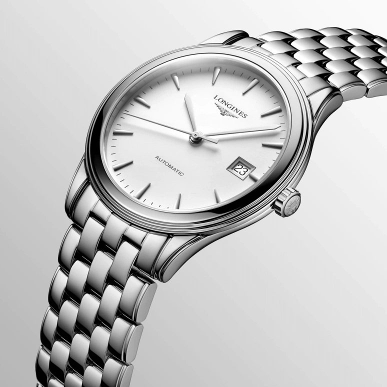 Longines,Flagship 38.50mm,38.50mm,Stainless Steel,White,Automatic,Day,65hours,L4,L4.974.4.12.6