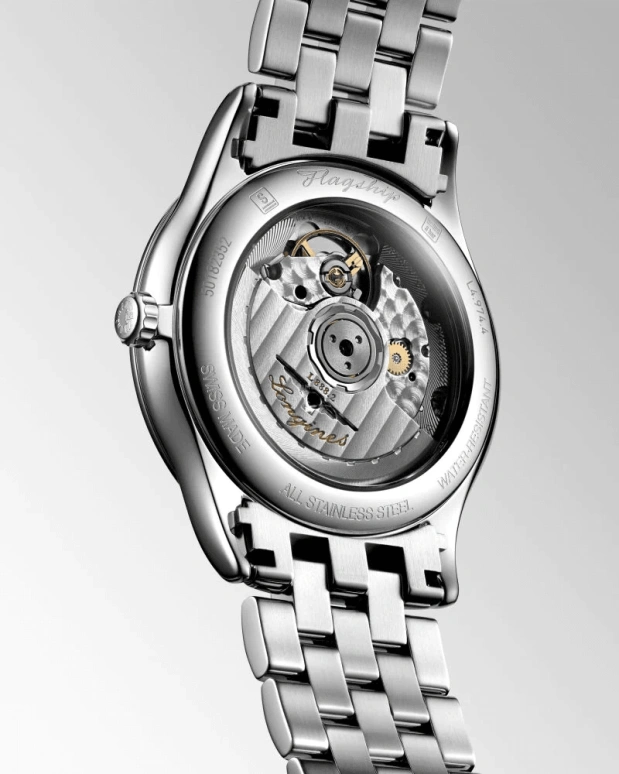 Longines,Flagship 38.50mm,38.50mm,Stainless Steel,White,Automatic,Day,65hours,L4,L4.974.4.12.6