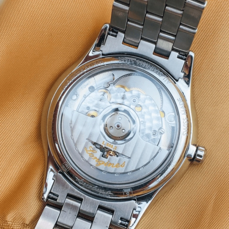 Longines,Flagship 30mm,30mm,Stainless Steel,Blue,Automatic,Day,65hours,L4,L4.374.4.96.6