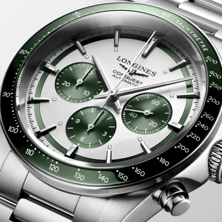 Longines,Conquest 42mm,42mm,Stainless Steel,Silver White,Automatic,Chronograph,Anti-magnetic,L3,L3.835.4.02.6