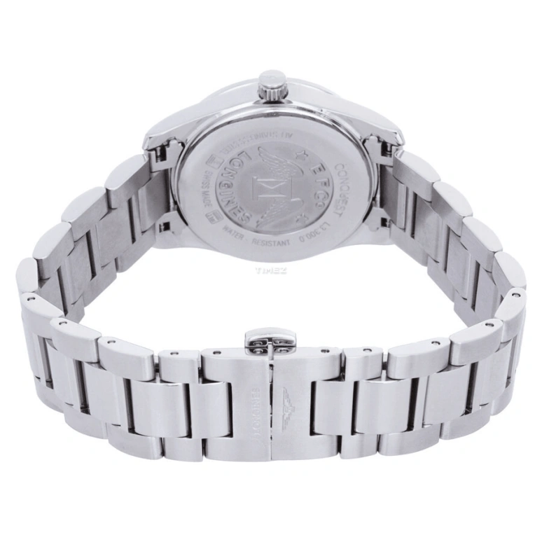 Longines,Conquest 29.50mm,29.50mm,Stainless Steel,Black,Quartz,Day,26280hours,L3,L3.300.0.57.6