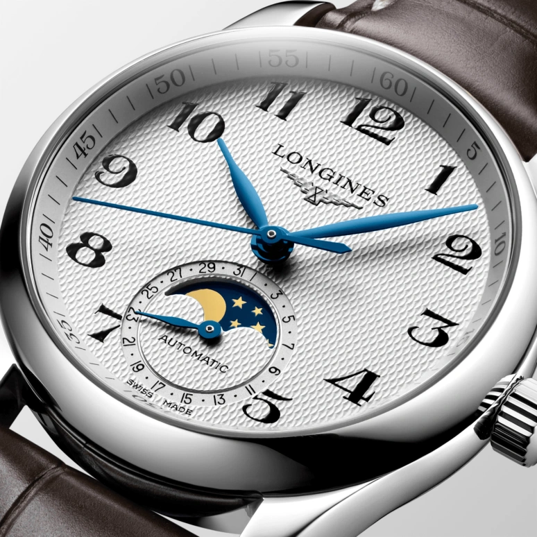 Longines,Master 34mm,34mm,Stainless Steel,Silver,Automatic,Moonphase,Date,L2,L2.409.4.78.3
