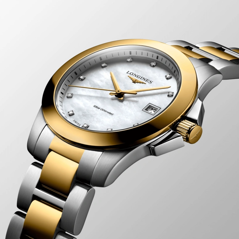 Longines,Conquest 34mm,34mm,Stainless Steel,White,Quartz,Day,26280hours,L3,L3.377.3.87.7