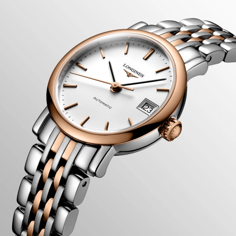 Longines,Elegant 25.50mm,25.50mm,Stainless Steel,White,Automatic,Date,40hours,L4,L4.309.5.12.7