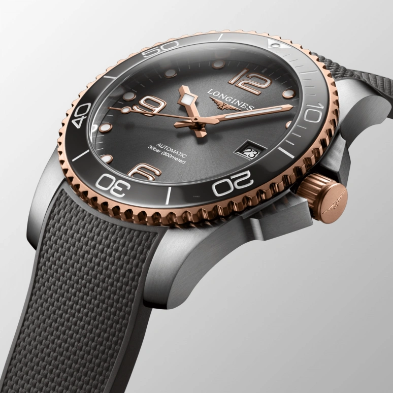 Longines,HydroConquest 41mm,41mm,Ceramic,Stainless Steel,Grey,Automatic,Date,64hours,L3,L3.781.3.78.9