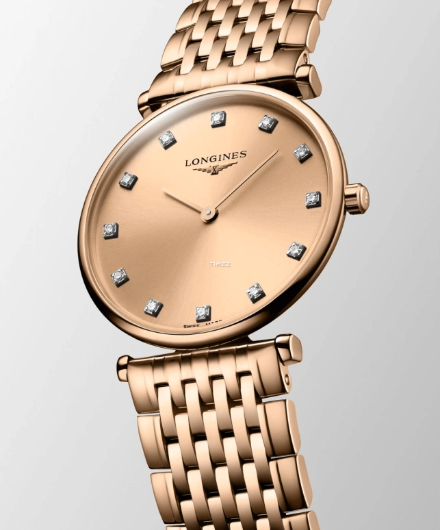 Longines,La Grande Classique 29mm,29mm,Stainless Steel,Rose Gold,Quartz,In-house Caliber,Sapphire,Hardlex,L4,L4.512.1.90.E