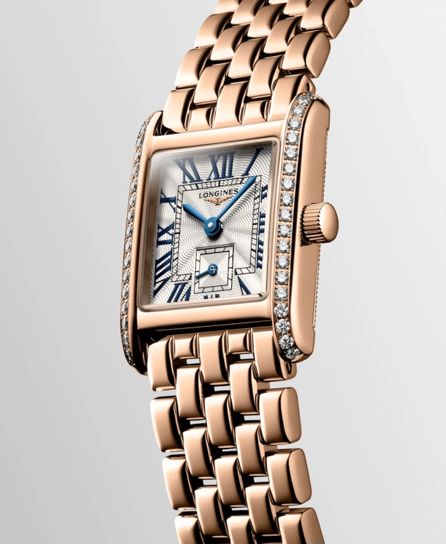 Longines,DolceVita 21.50x29mm,21.50x29mm,Rose Gold,Silver,Quartz,26280hours,In-house Caliber,L5,L5.200.9.71.6