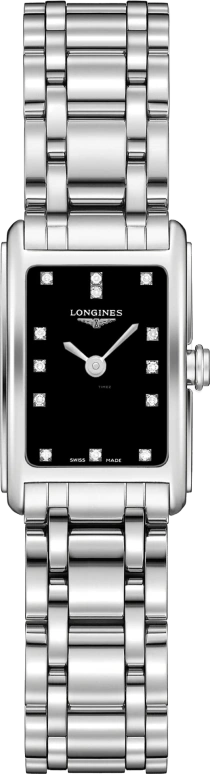 Longines,DolceVita 17.40mm,17.40mm,Stainless Steel,Black,Quartz,Date,In-house Caliber,L5,L5.258.4.57.6