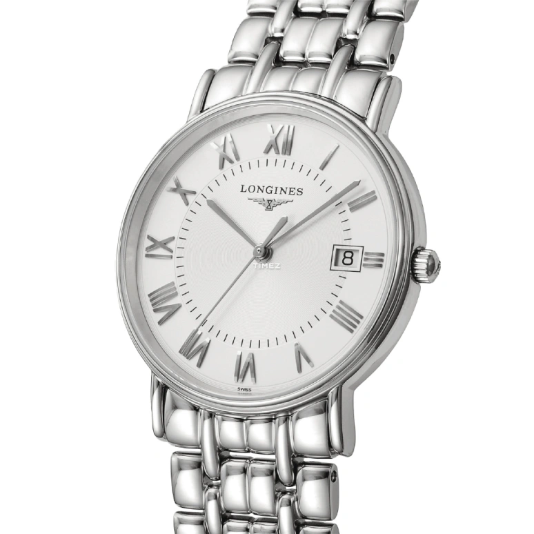 Longines,Presence 33mm,33mm,Stainless Steel,White,Quartz,Day,26280hours,L4,L4.720.4.71.6