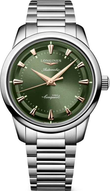 Longines,Conquest Heritage 40mm,40mm,Stainless Steel,Green,Automatic,Anti-magnetic,72hours,L1,L1.650.4.02.6