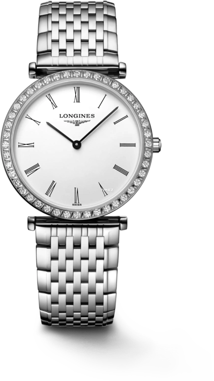 Longines,La Grande Classique 29mm,29mm,Stainless Steel,White,Quartz,In-house Caliber,Sapphire,Crystal Glass,L4,L4.523.0.11.C