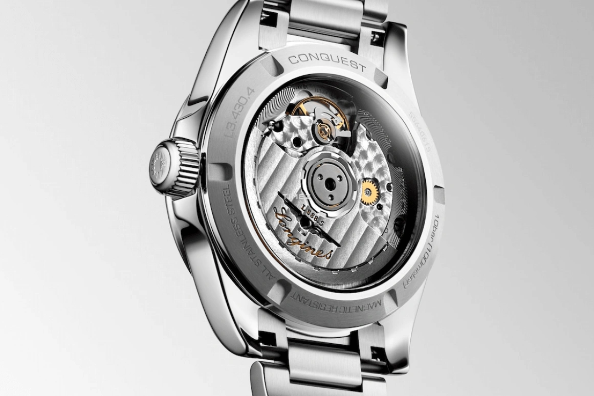 Longines,Conquest 34mm,34mm,Stainless Steel,White,Automatic,Day,72hours,L3,L3.430.4.87.6