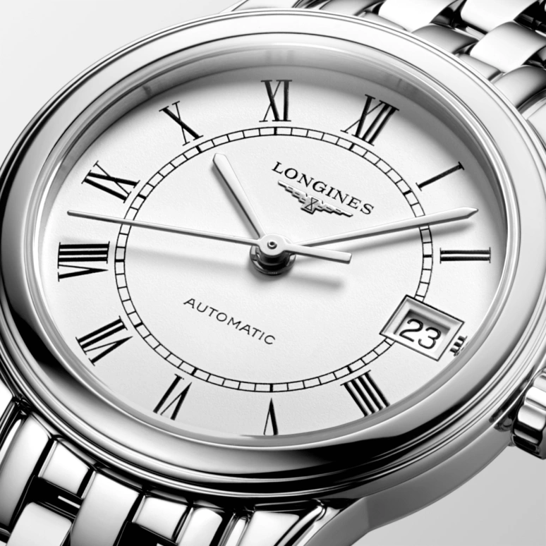Longines,Heritage Classic 26mm,26mm,Stainless Steel,White,Automatic,45hours,In-house Caliber,L4,L4.274.4.21.6