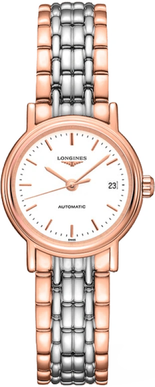 Longines,Presence 25.50mm,25.50mm,Stainless Steel,White,Automatic,Date,38hours,L4,L4.321.1.12.7
