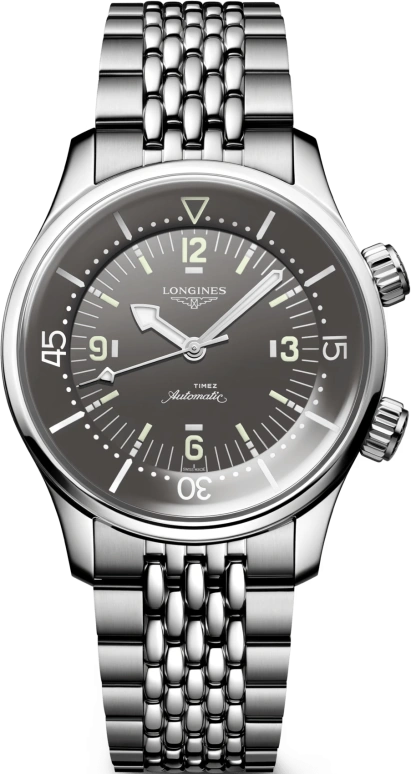 Longines,Legend Diver 39mm,39mm,Stainless Steel,Grey,Automatic,Anti-magnetic,72hours,L3,L3.764.4.99.6