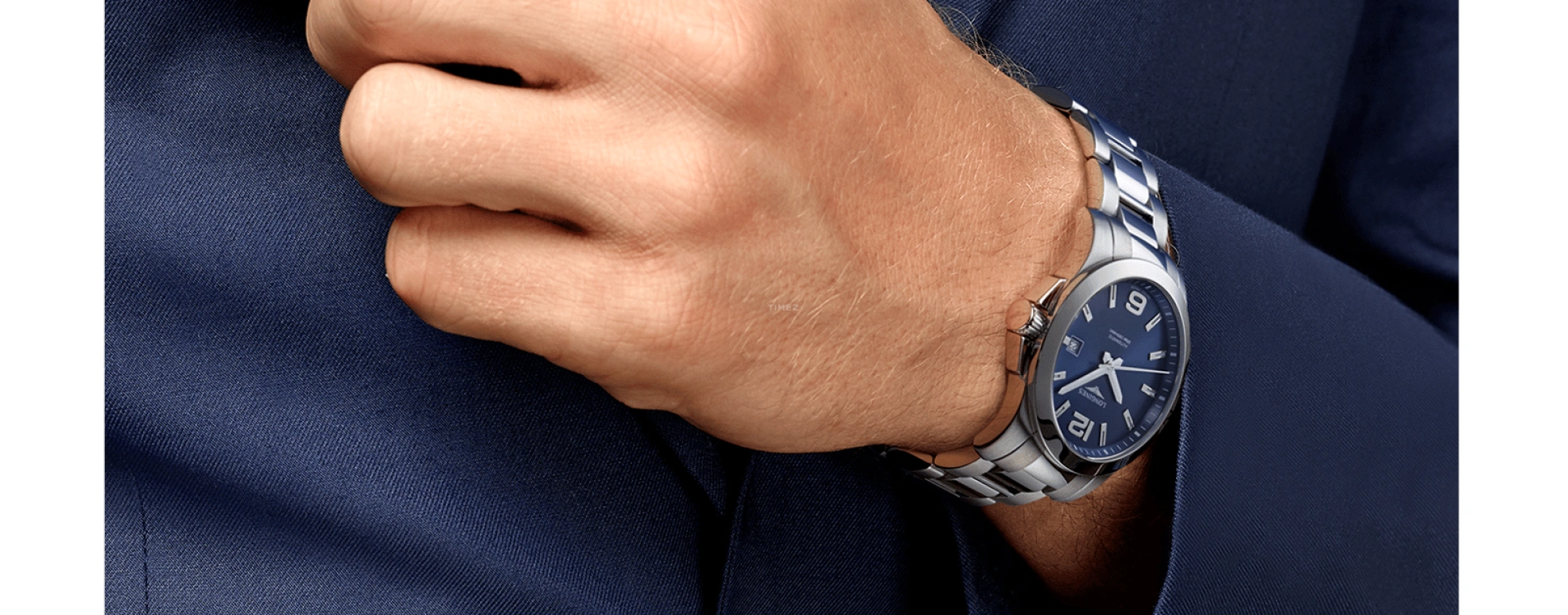 Longines,Conquest 41mm,41mm,Stainless Steel,Blue,Automatic,Day,72hours,L3,L3.777.4.99.6