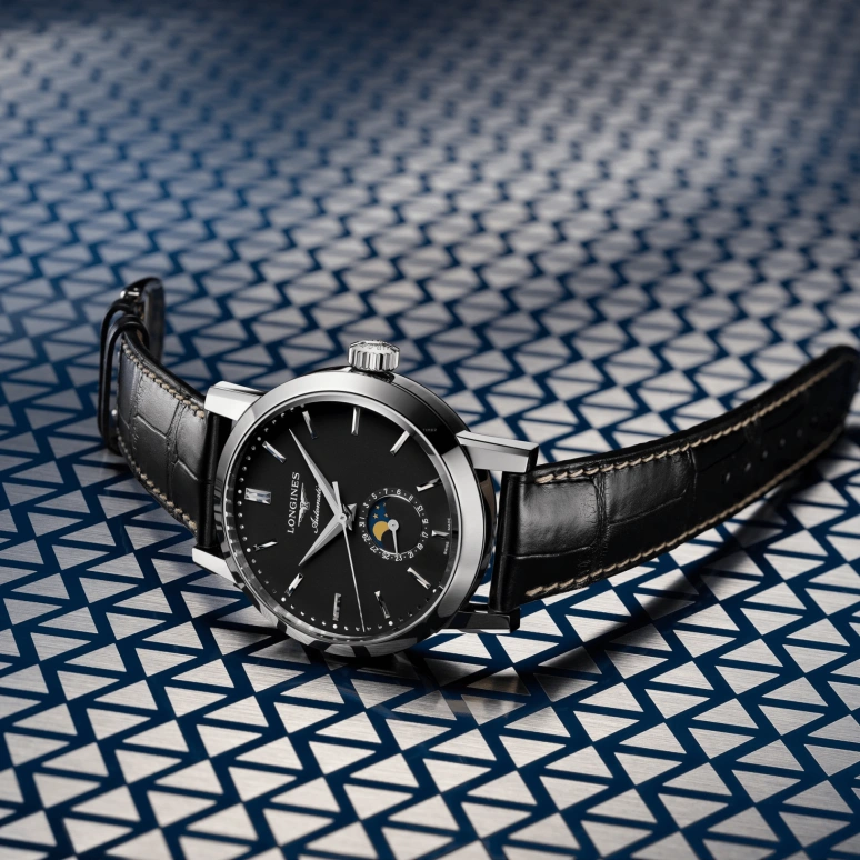 Longines,1832 40mm,40mm,Stainless Steel,Black,Automatic,Moonphase,Date,L4,L4.826.4.52.0