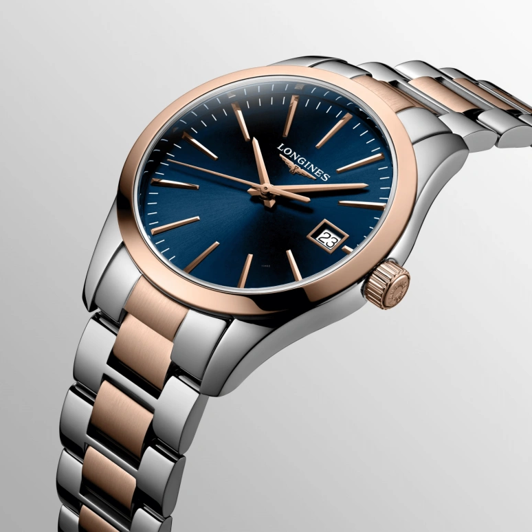 Longines,Conquest Classic 34mm,34mm,Stainless Steel,Blue,Quartz,Date,26280hours,L2,L2.386.3.92.7