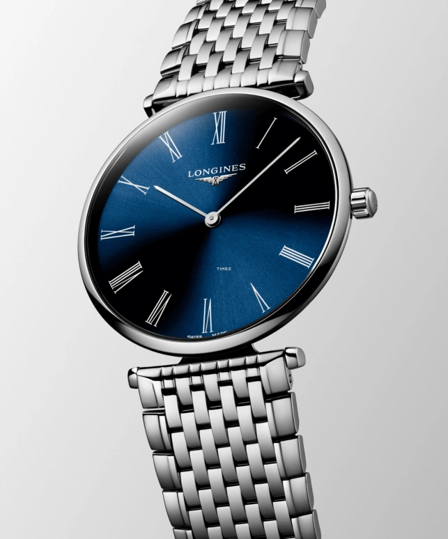 Longines,La Grande Classique 38mm,38mm,Stainless Steel,Blue,Quartz,In-house Caliber,Sapphire,Crystal Glass,L4,L4.866.4.94.C