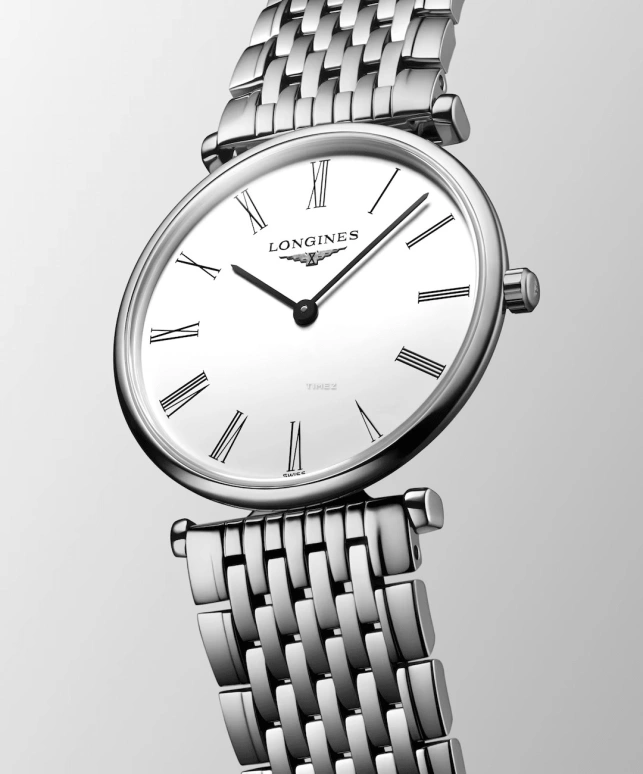 Longines,La Grande Classique 29mm,29mm,Stainless Steel,White,Quartz,In-house Caliber,Sapphire,Crystal Glass,L4,L4.512.4.11.C