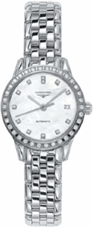 Longines,Flagship 26mm,26mm,Stainless Steel,White,Automatic,Date,40hours,L4,L4.274.0.87.6